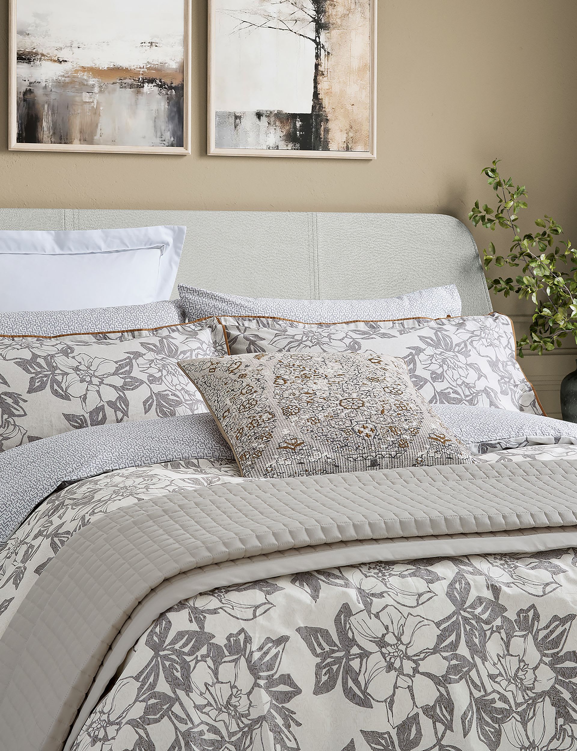 Bedeck of Belfast pure cotton square pillowcases 2 pack, imported from the UK