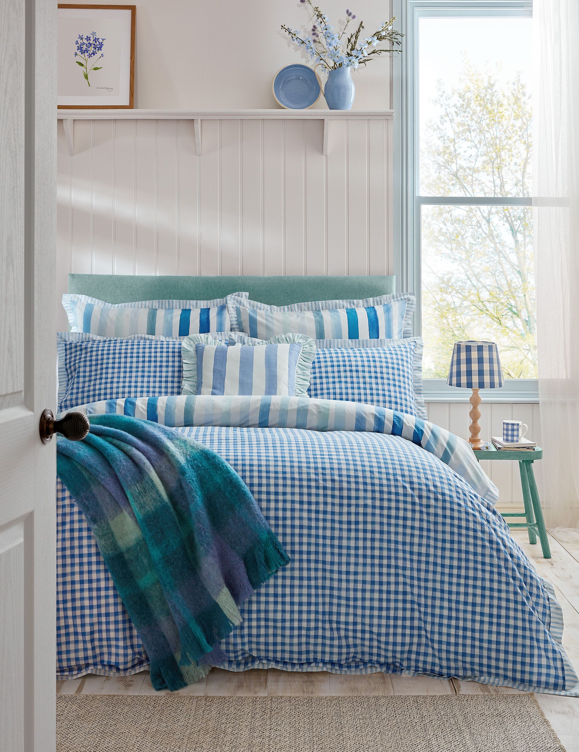 Bluebellgray Sunday Stripe bedding set, imported from the UK