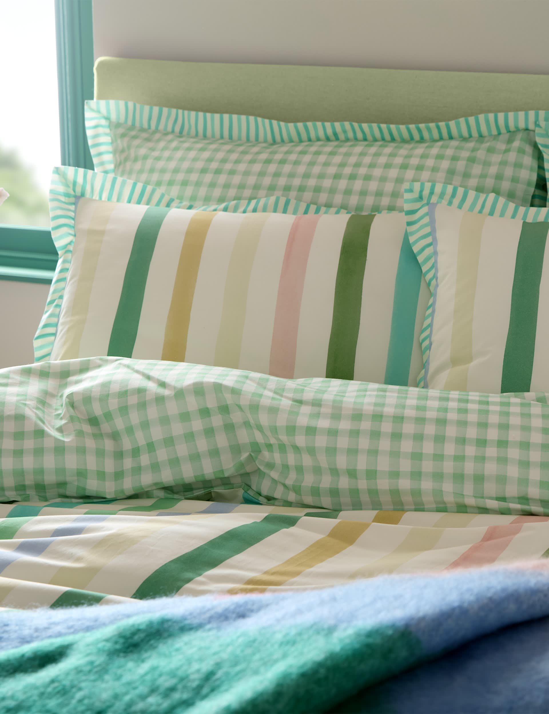 Bluebellgray Sunday Stripe bedding set, imported from the UK