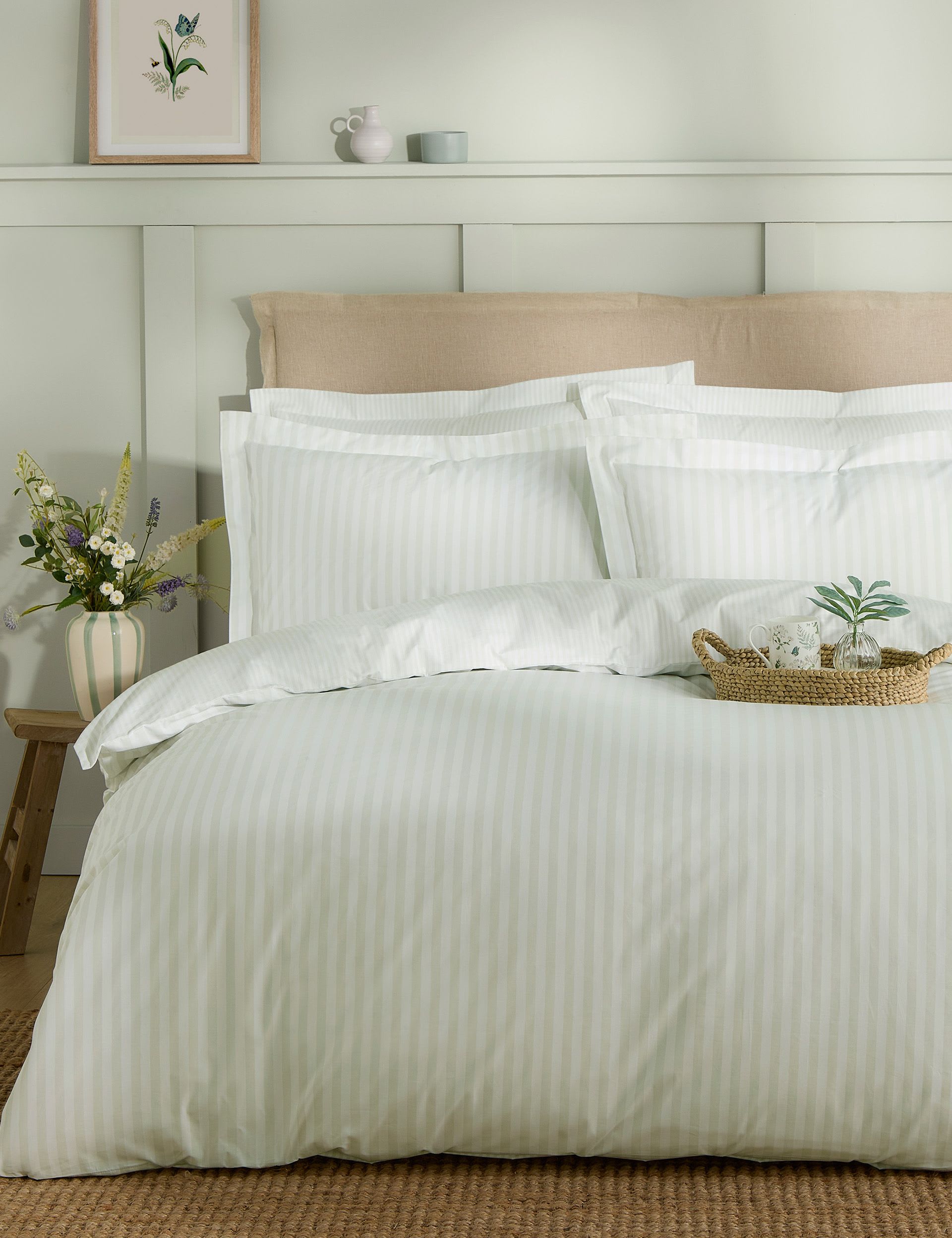 Sophie Allport pure cotton Uppingham stripe bedding set - British product