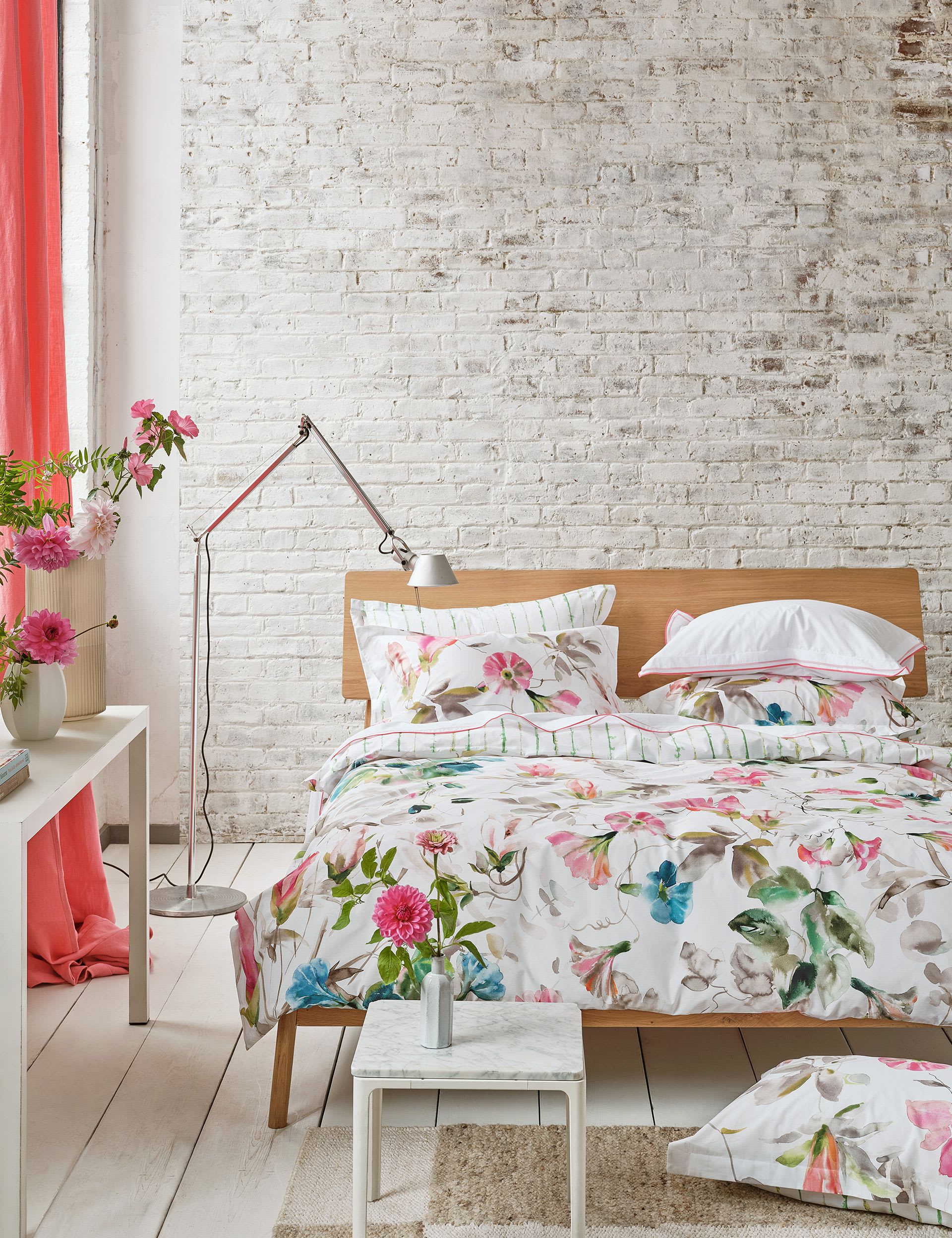 Designers Guild pure cotton Japanese magnolia bedding set, UK version
