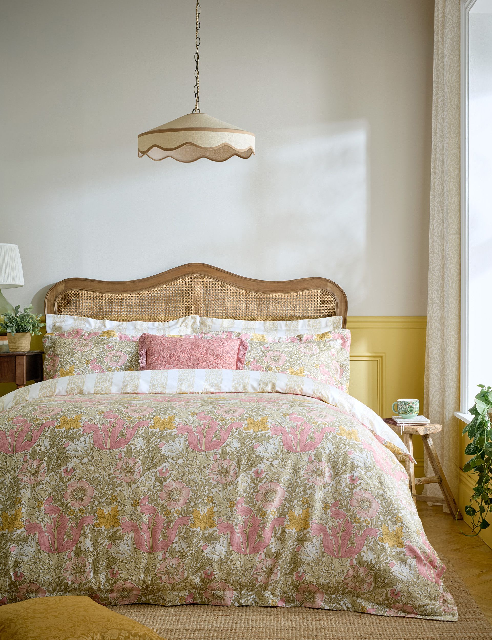 William Morris pure cotton sateen Compton bedding set (British brand)