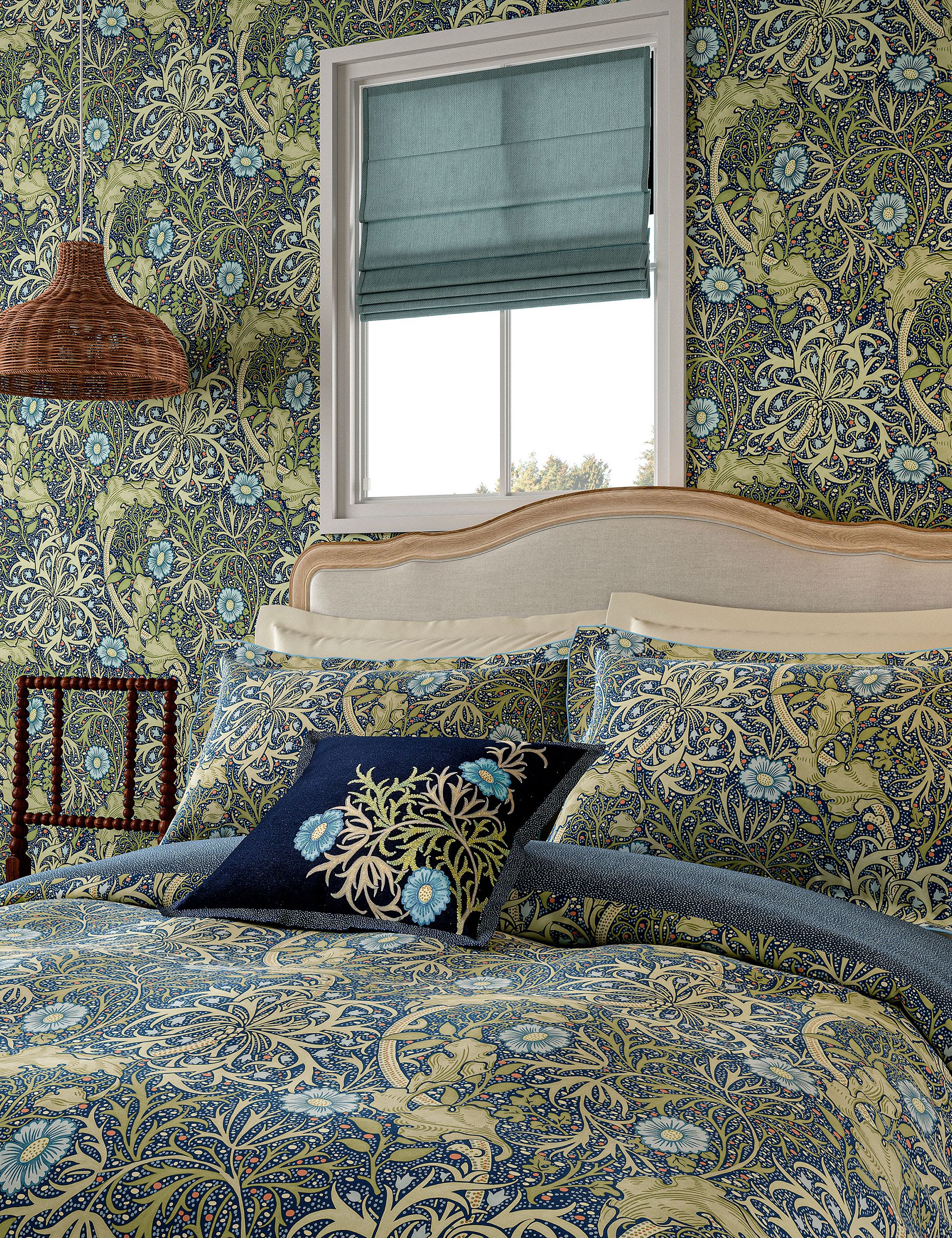 Morris & Co pure cotton bedding set seaweed design (British brand)