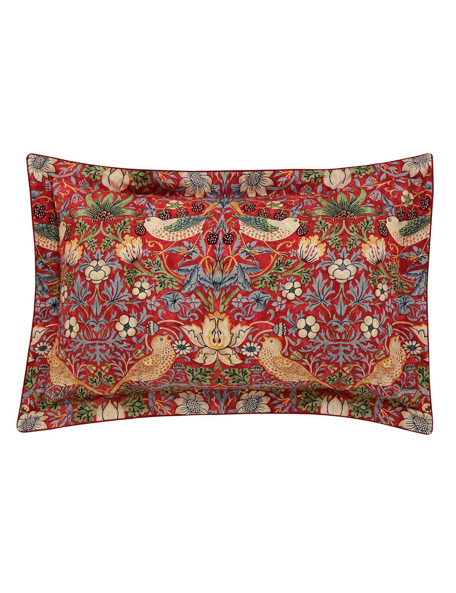 Morris & Co pure cotton Strawberry Thief bedding set, UK version