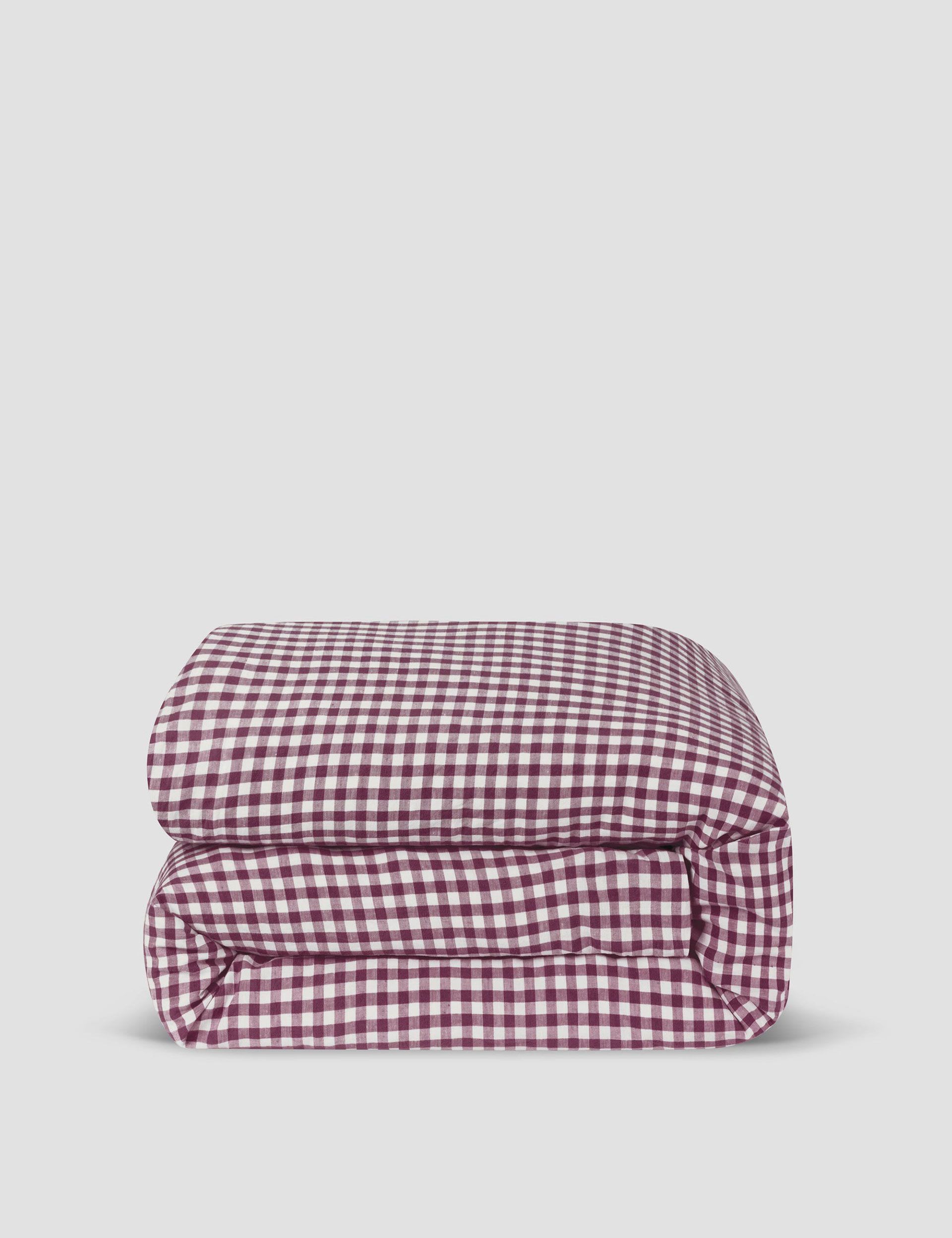 Piglet In Bed Pure Linen Gingham Duvet Cover