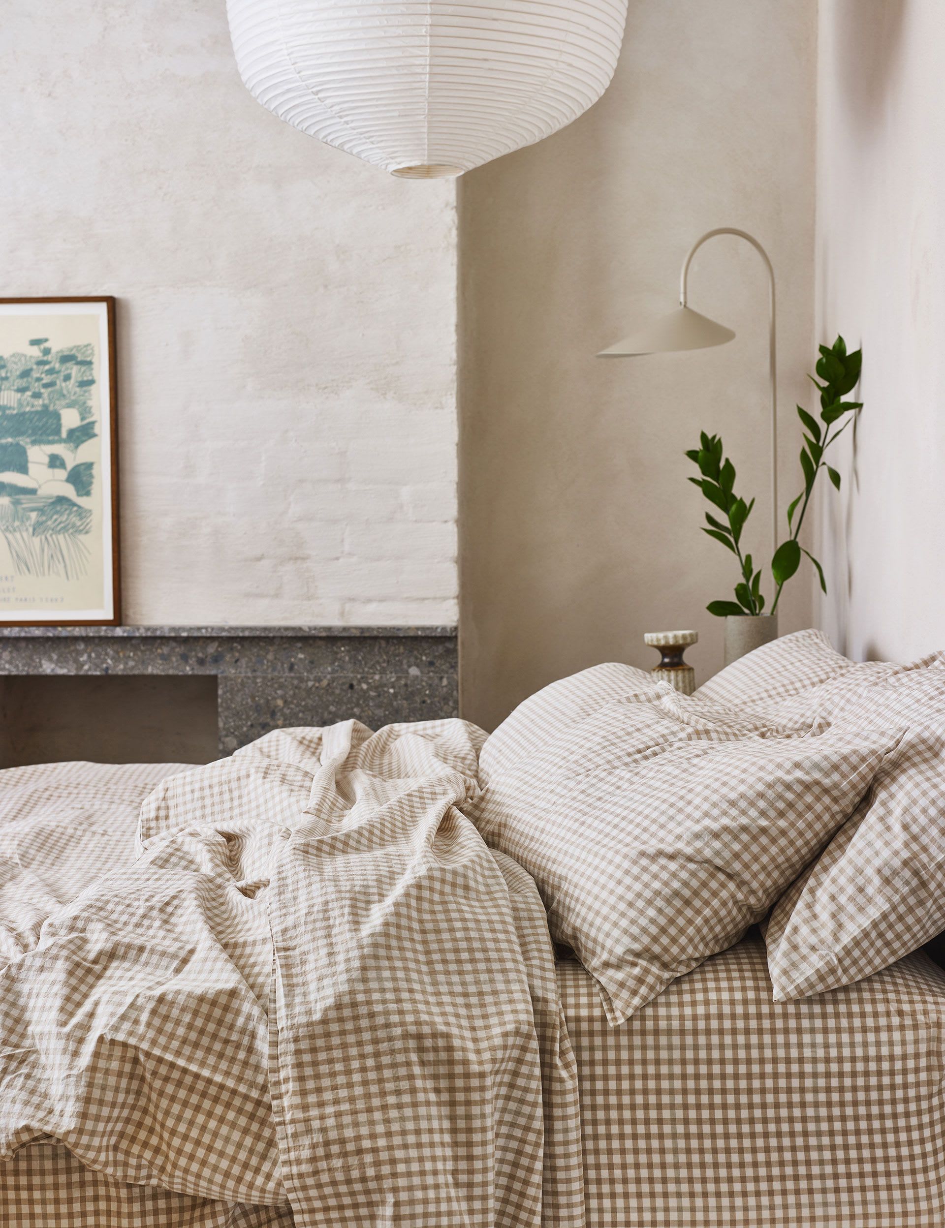 Piglet In Bed Washed Cotton Gingham Duvet Cover