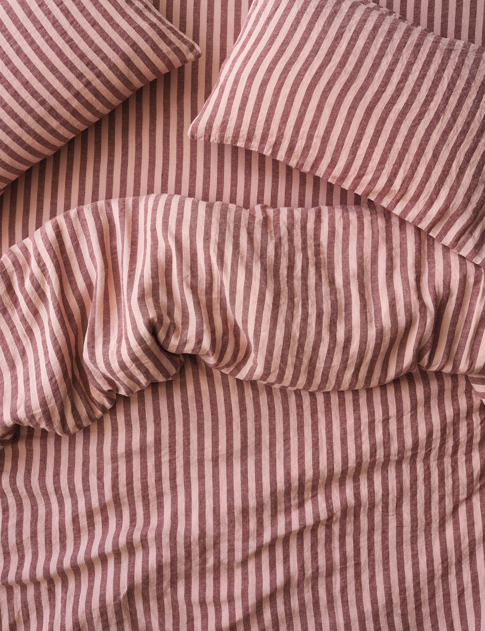 Piglet In Bed Pure Linen Pembroke Stripe Duvet Cover