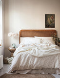 Piglet in Bed linen-rich floral duvet cover - British product