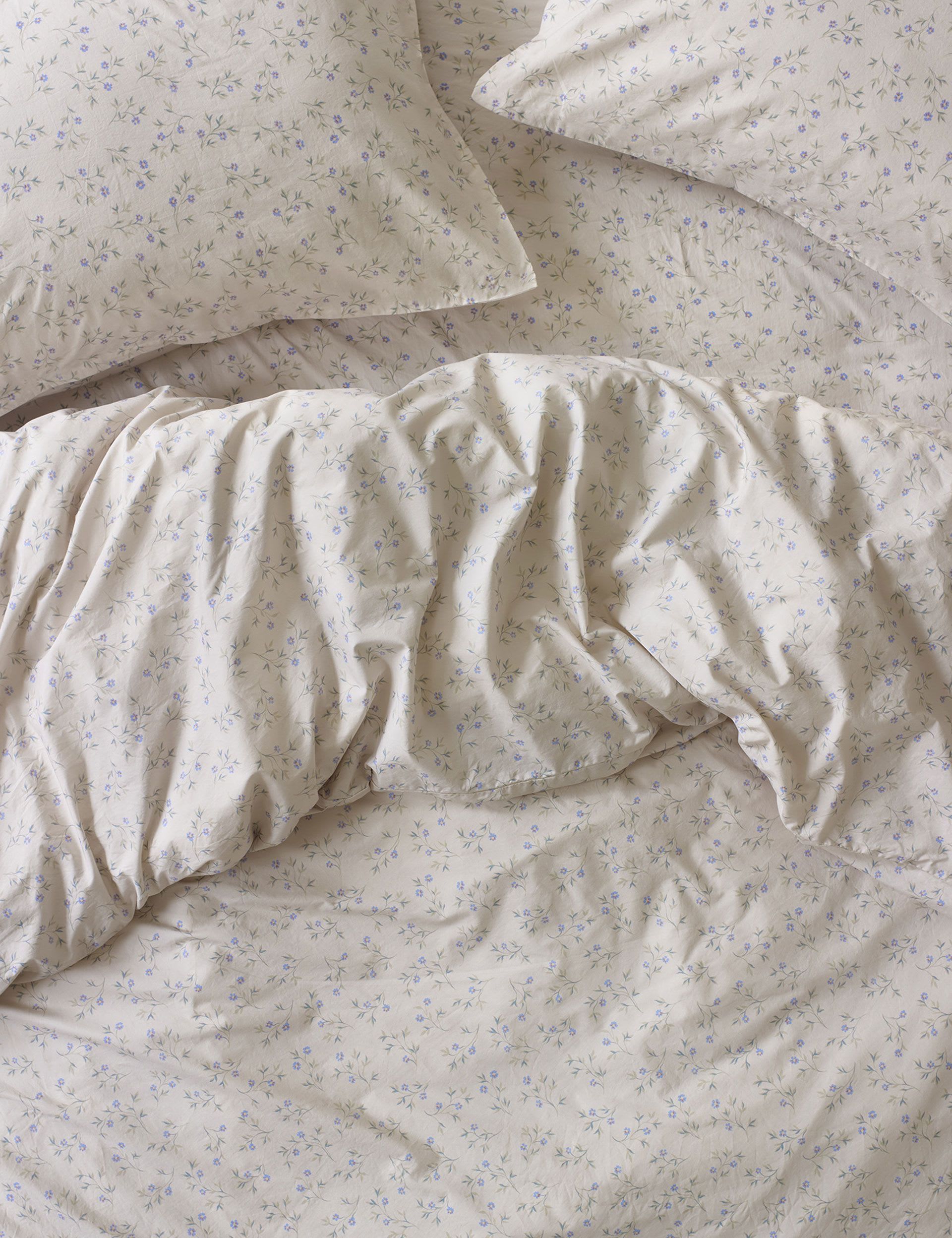 Piglet in Bed pure cotton duvet cover spring sprig, UK version