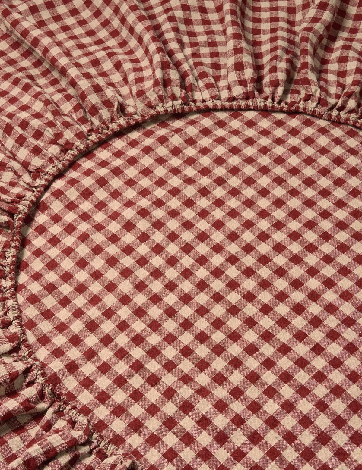 Piglet In Bed Linen Rich Gingham Fitted Sheet