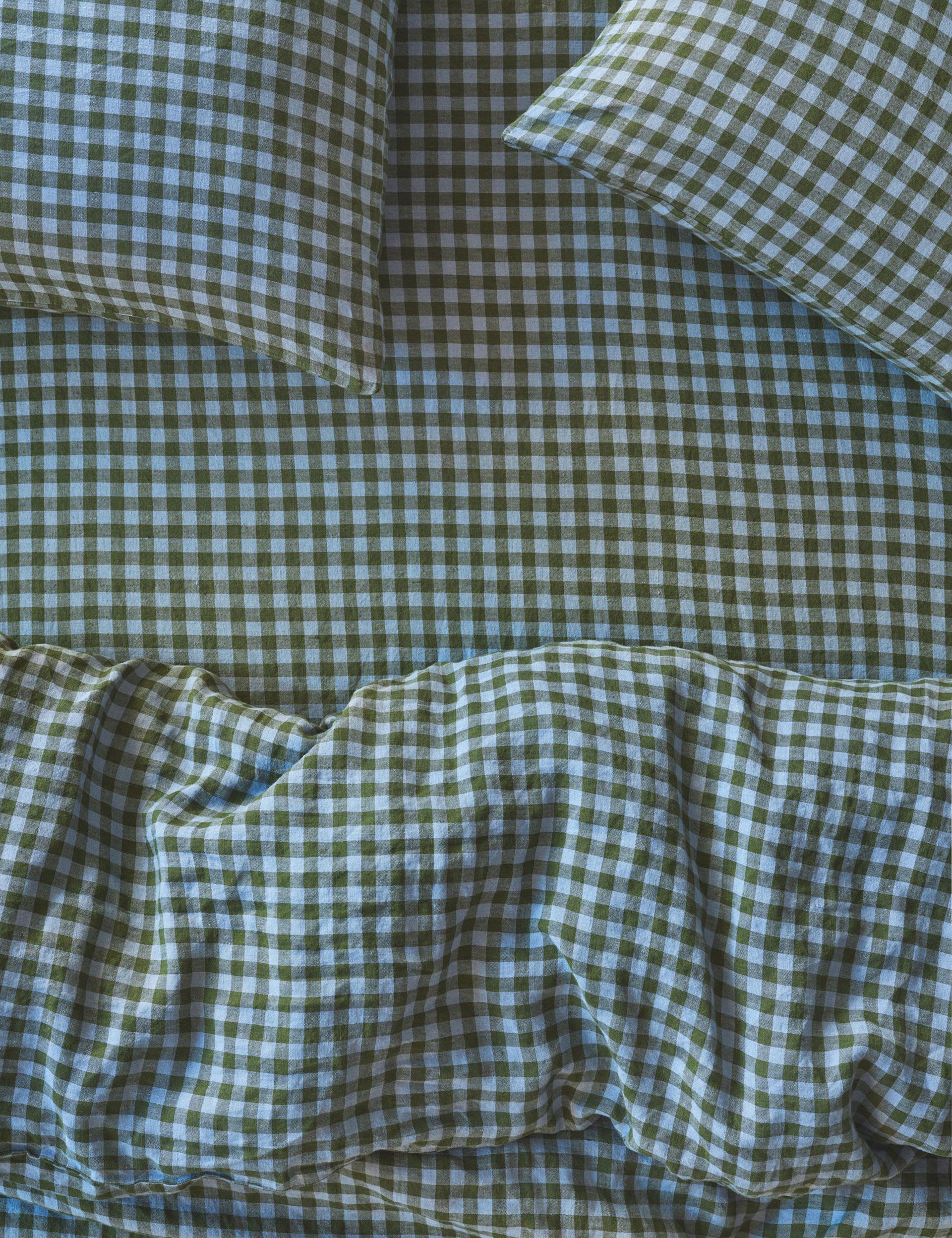Piglet In Bed Linen Rich Gingham Fitted Sheet