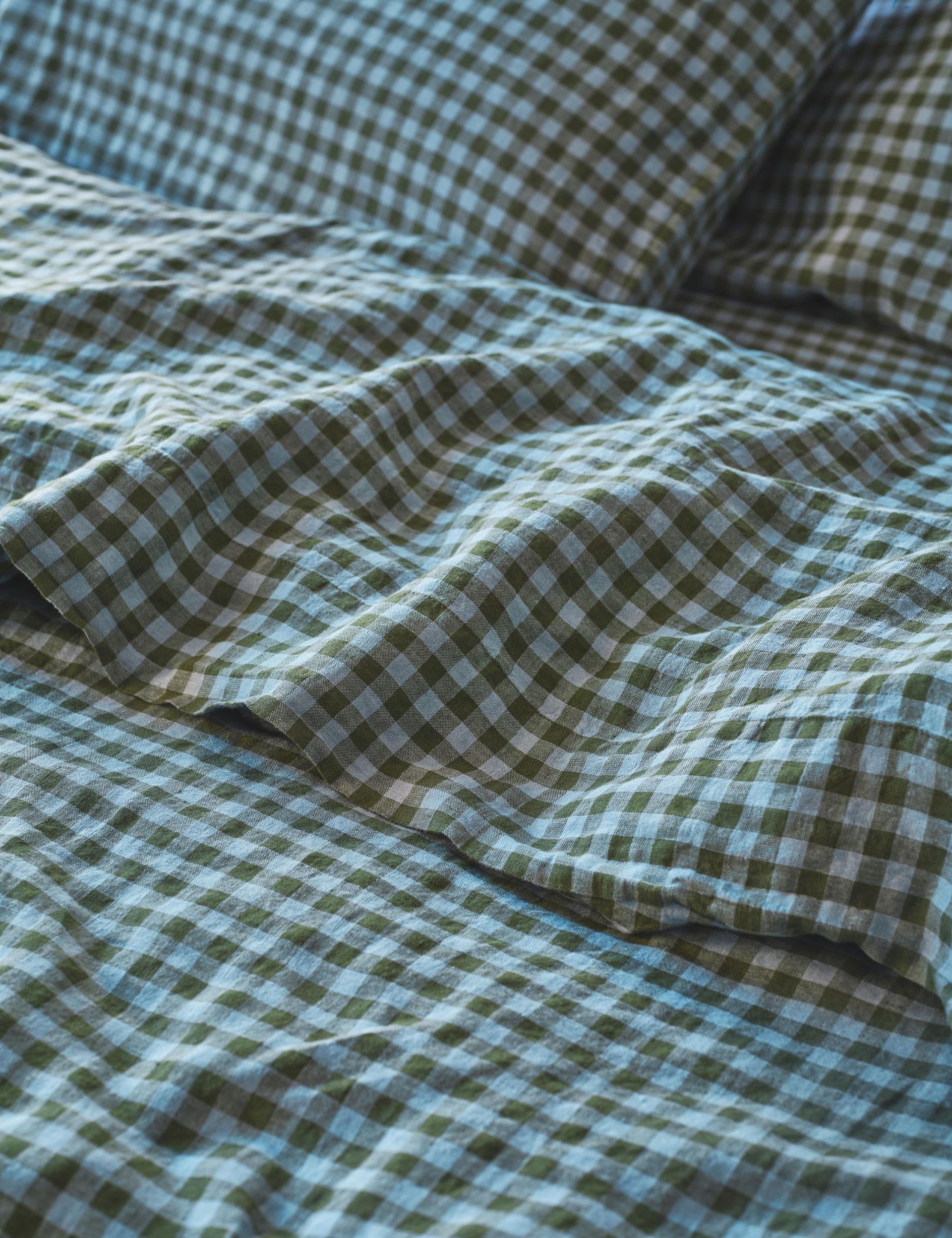 Piglet In Bed Linen Rich Gingham Flat Sheet
