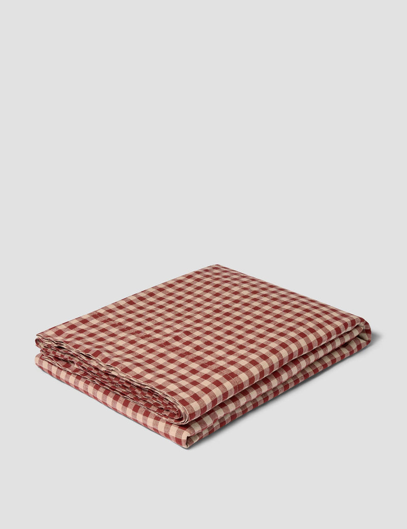 Piglet In Bed gingham flat sheet, UK version