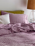 Piglet In Bed Pure Linen Gingham Flat Sheet