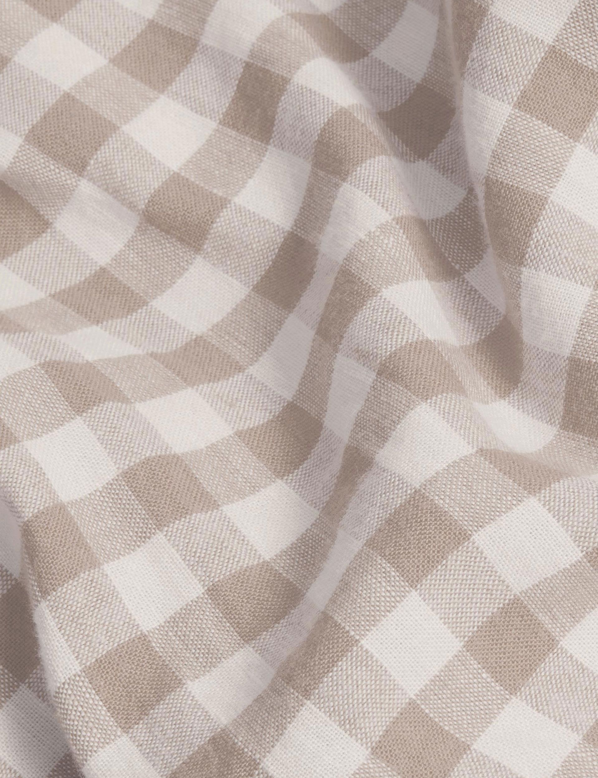 Piglet in Bed pure linen gingham flat sheet, UK version