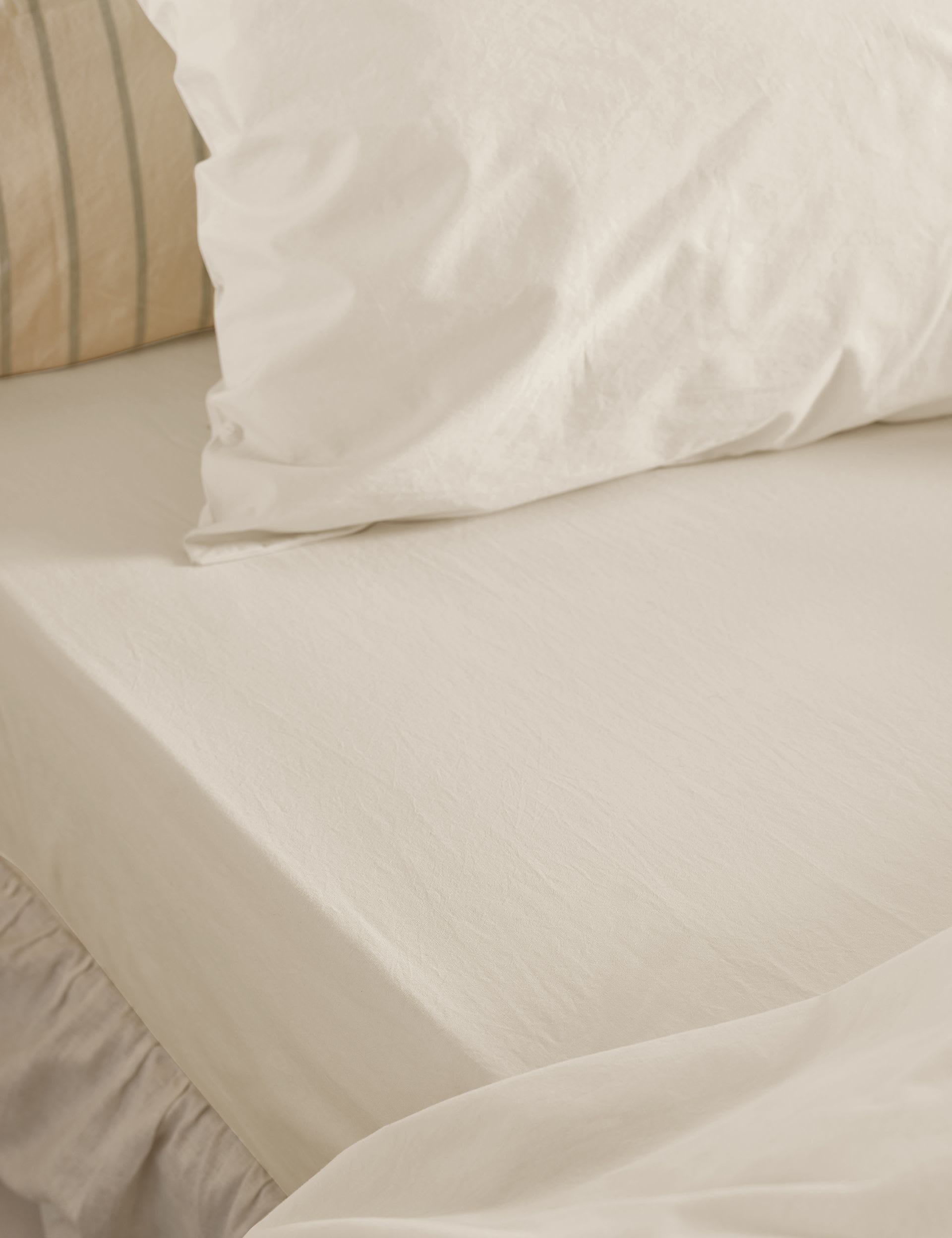 Piglet In Bed Washed Cotton Percale Fitted Sheet