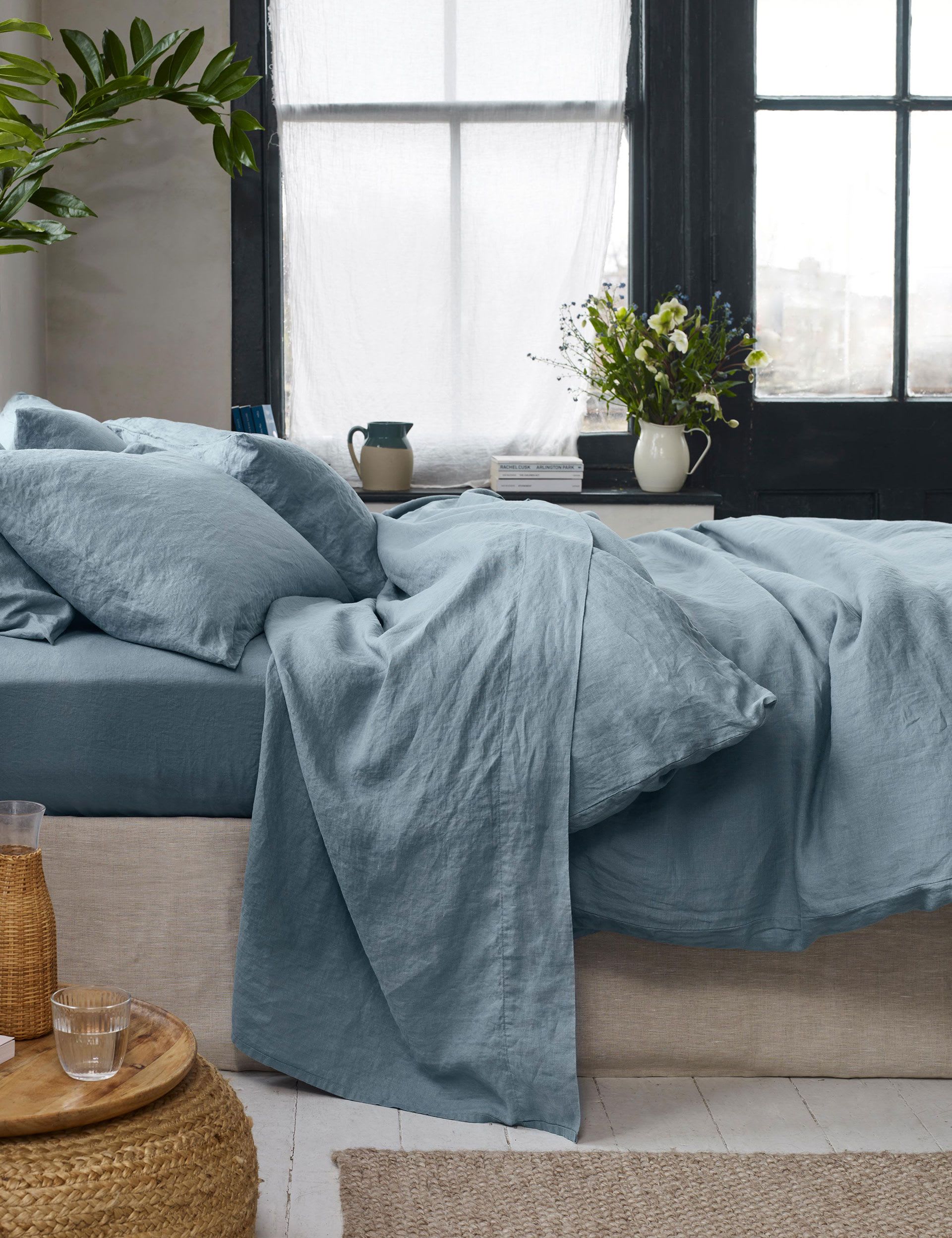 Piglet In Bed Pure Linen Flat Sheet