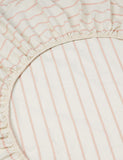 Piglet in Bed pure cotton striped fitted sheet, UK version
