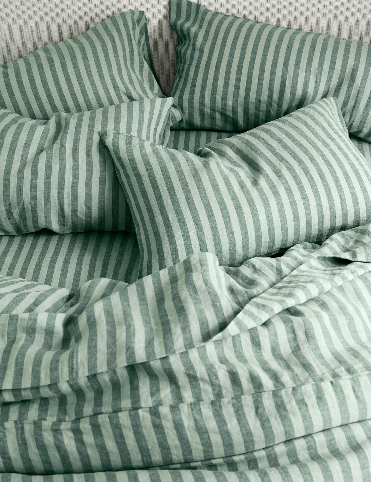Piglet In Bed Linen Rich Pembroke Stripe Fitted Sheet