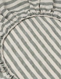 Piglet in Bed linen rich Pembroke stripe fitted sheet, UK version