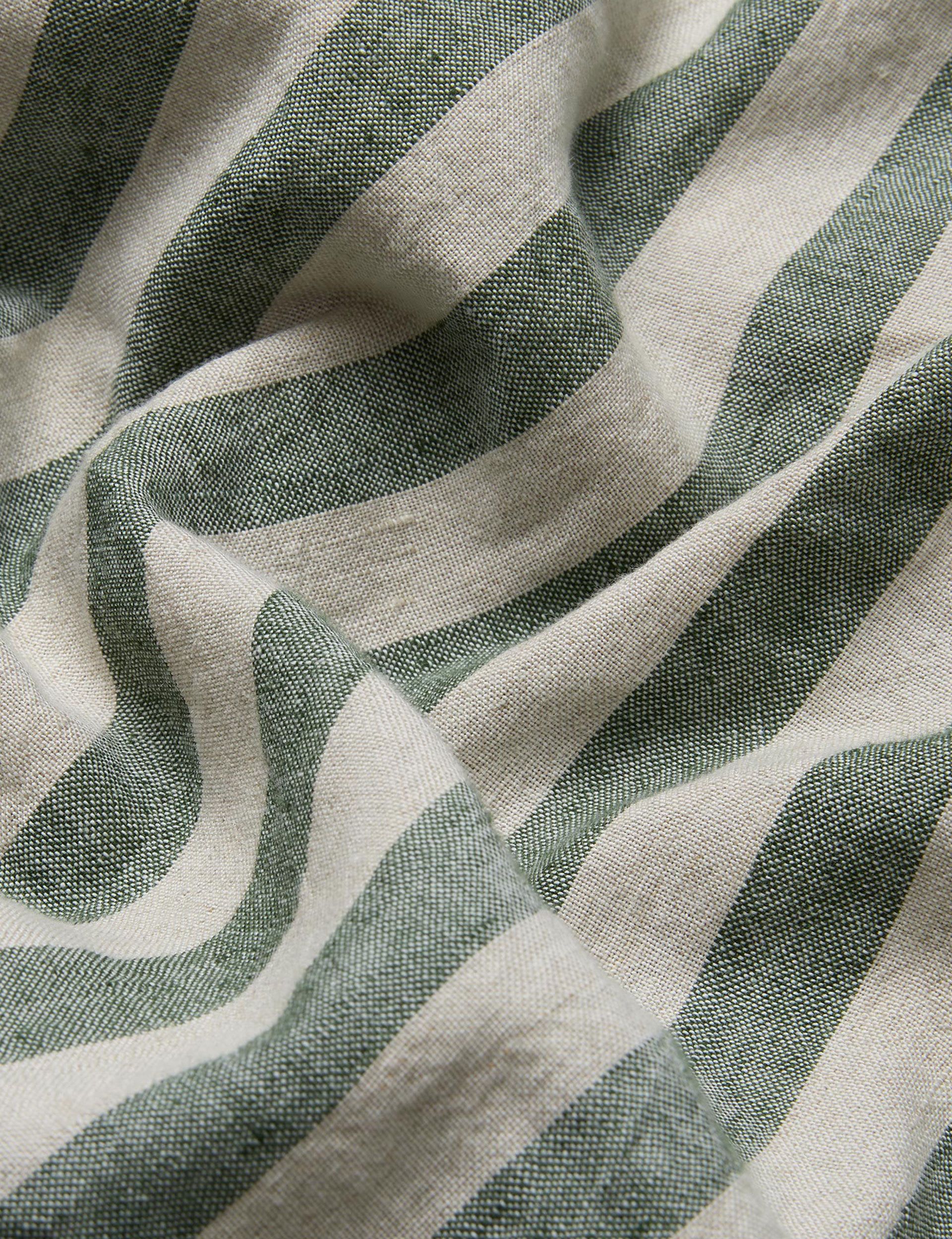 Piglet in Bed linen rich Pembroke stripe fitted sheet, UK version