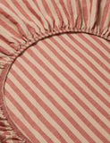 Piglet in Bed pure linen Pembroke Stripe fitted sheet (British brand)