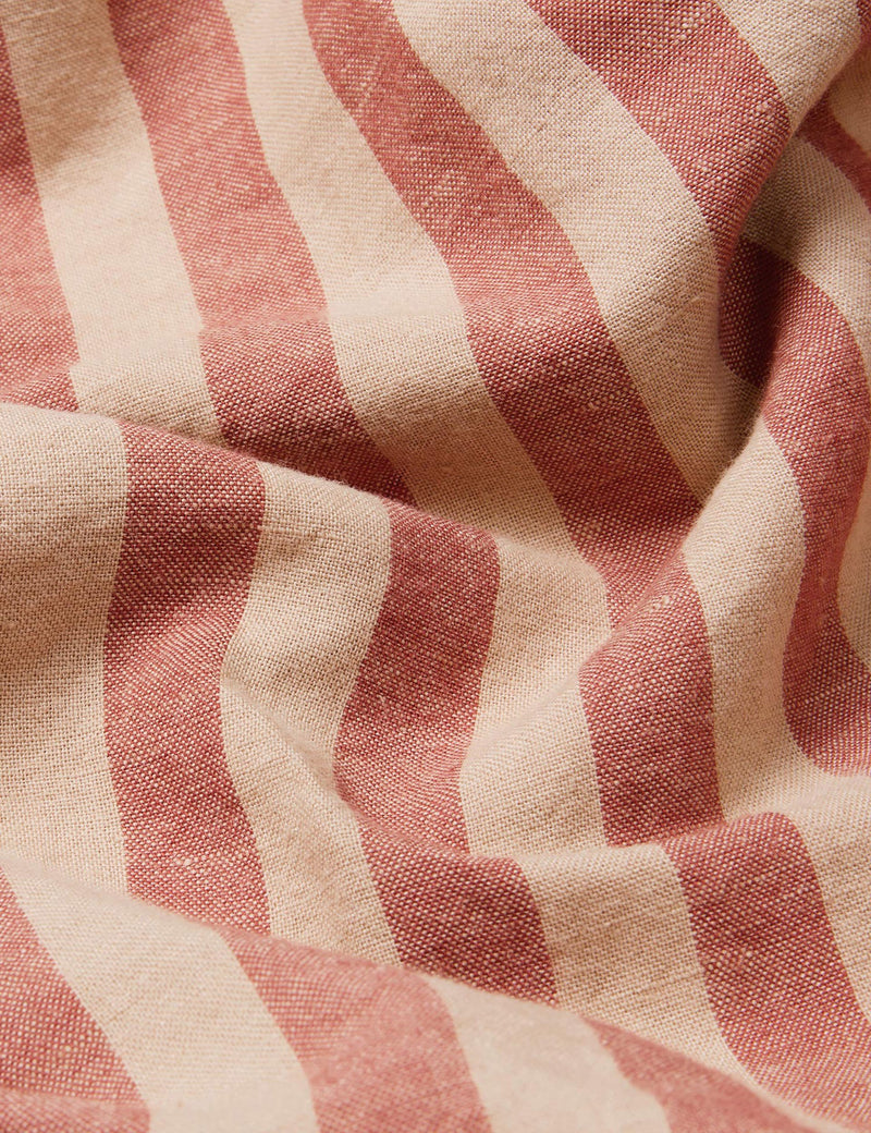 Piglet in Bed pure linen striped flat sheet - British product