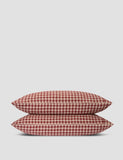 Piglet In Bed 2 Pack Pure Linen Gingham Pillowcases