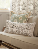 Sanderson embroidered Chinese lanterns scatter cushion (British brand)