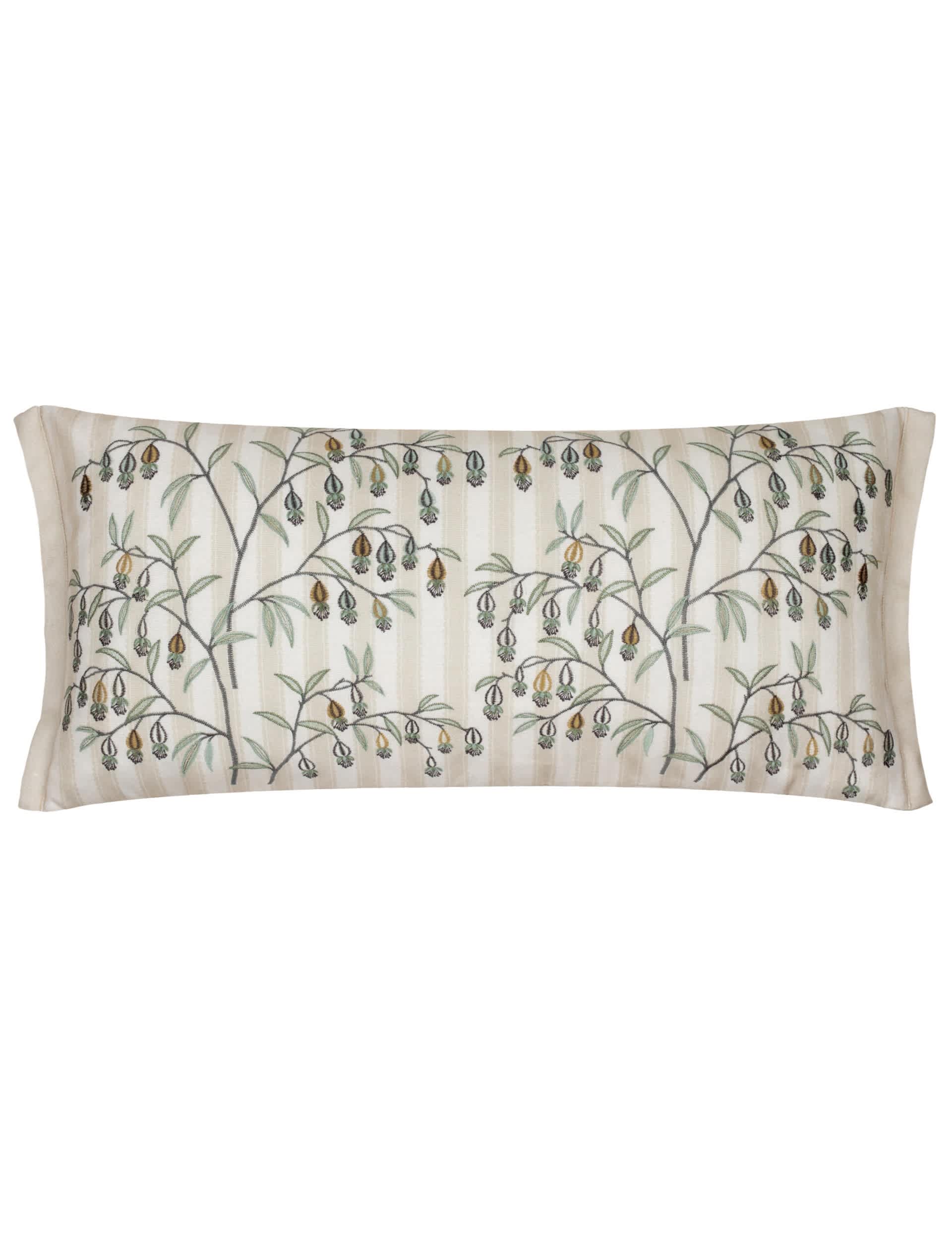 Sanderson embroidered Chinese lanterns scatter cushion (British brand)