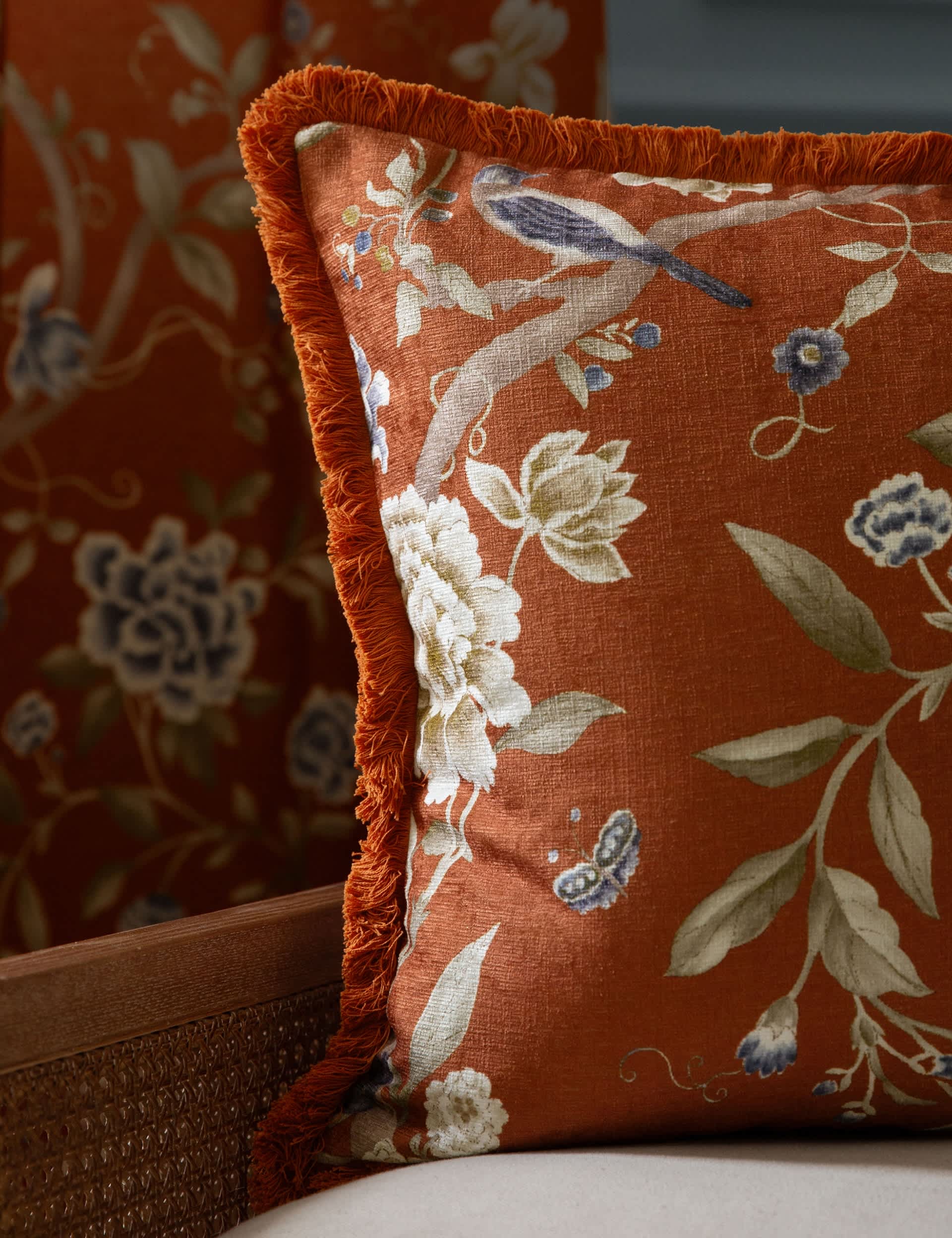 Sanderson Chenille Porcelain cushion 50cm - British product