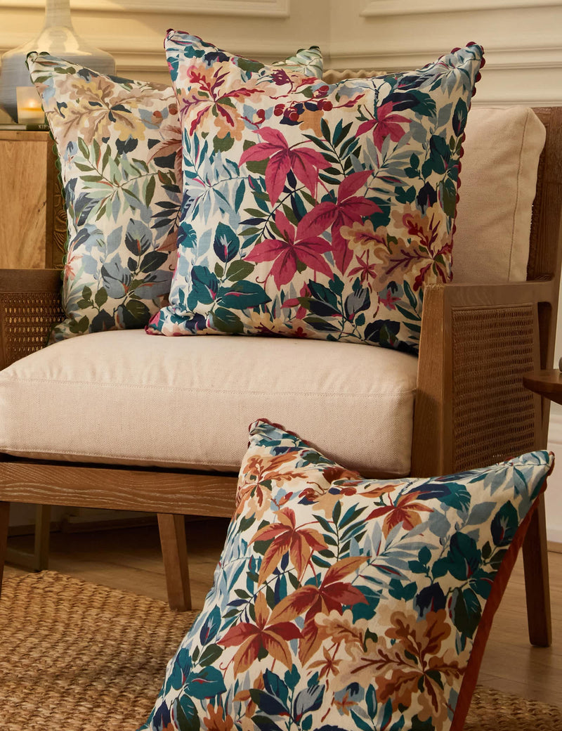Sanderson leaf print cushion 50x50 cm, imported from the UK