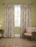 Sanderson Adele chenille pencil pleat curtains, imported from the UK
