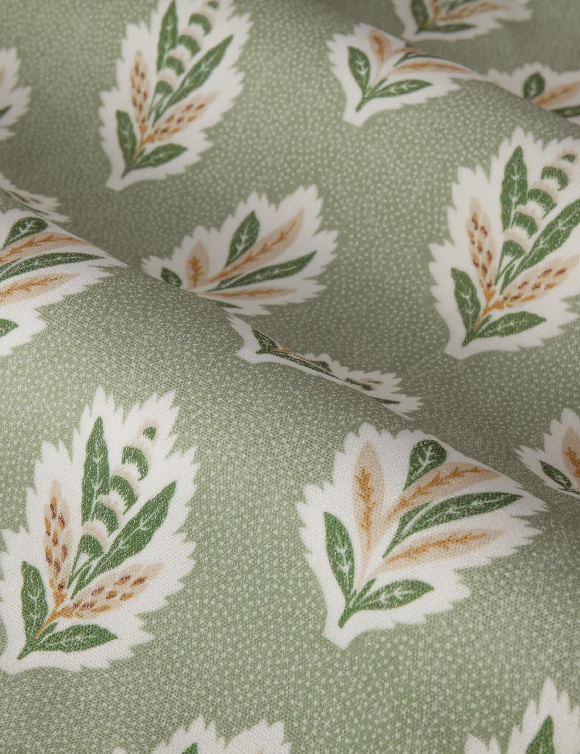 Sanderson Sessile Leaf Pencil Pleat Curtains