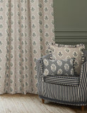 Sanderson Sessile Leaf Pencil Pleat curtains, imported from the UK