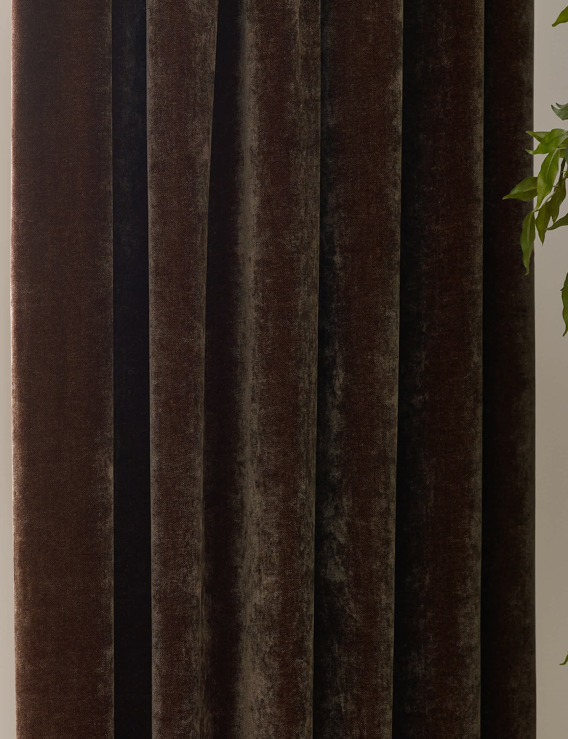 Yard Chenille Blackout Pencil Pleat Curtains