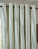 Yard Hebden pure cotton striped eyelet curtains, imported from the UK