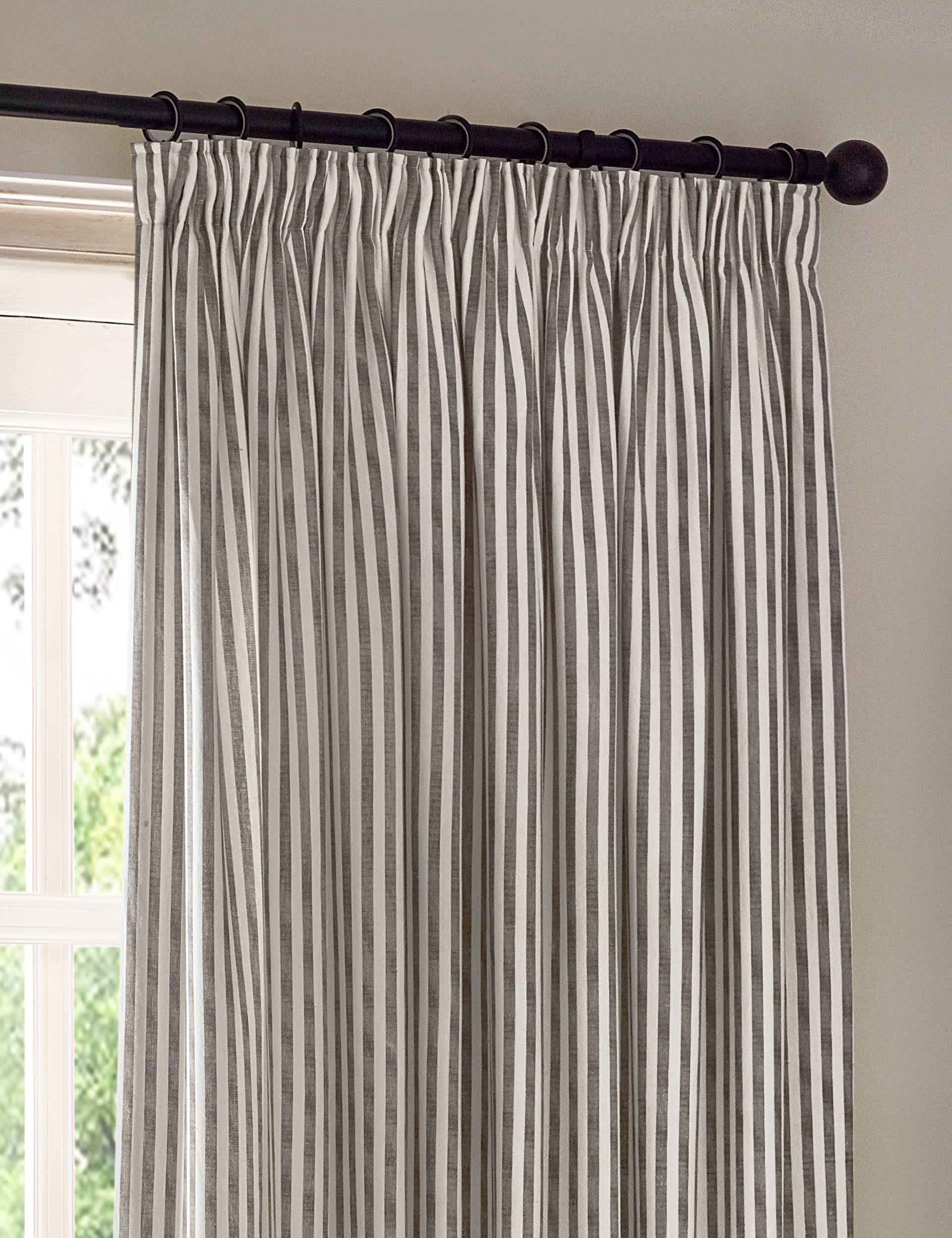 Yard pure cotton striped curtains - British product