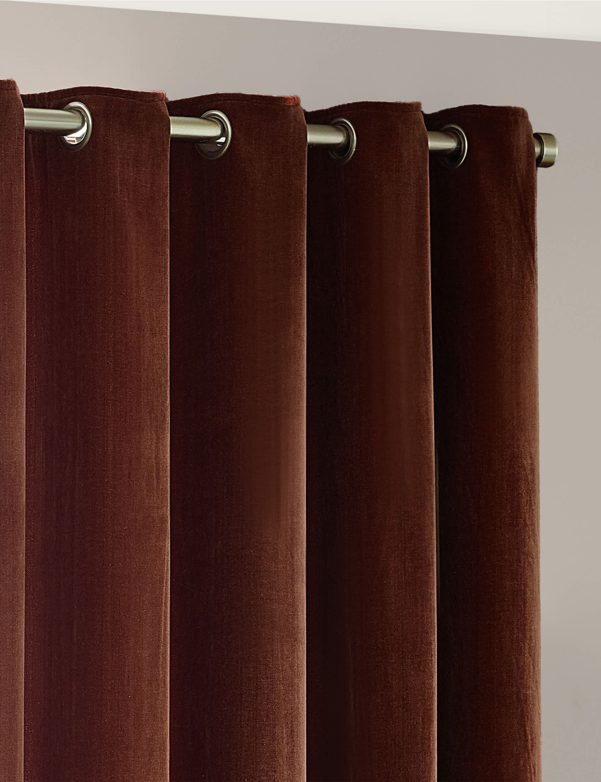 Yard Chenille Velvet Eyelet Curtains