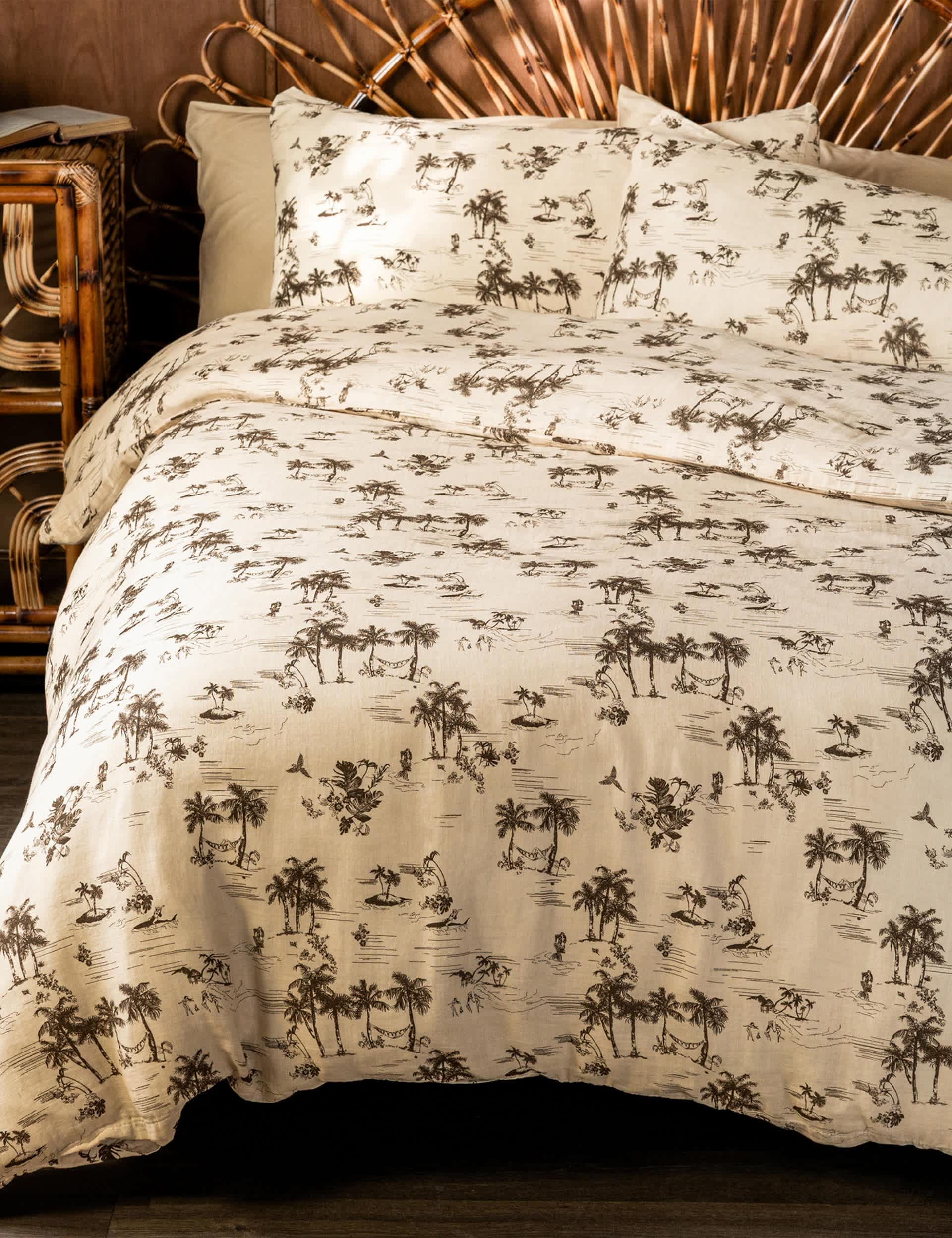 Rockett St George palm party pure cotton muslin duvet set - British product