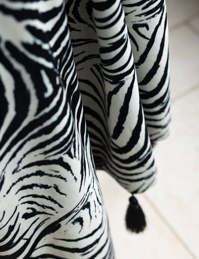Rockett St George velvet zebra tassled throw, imported from the UK
