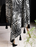 Rockett St George velvet zebra tassled throw, imported from the UK