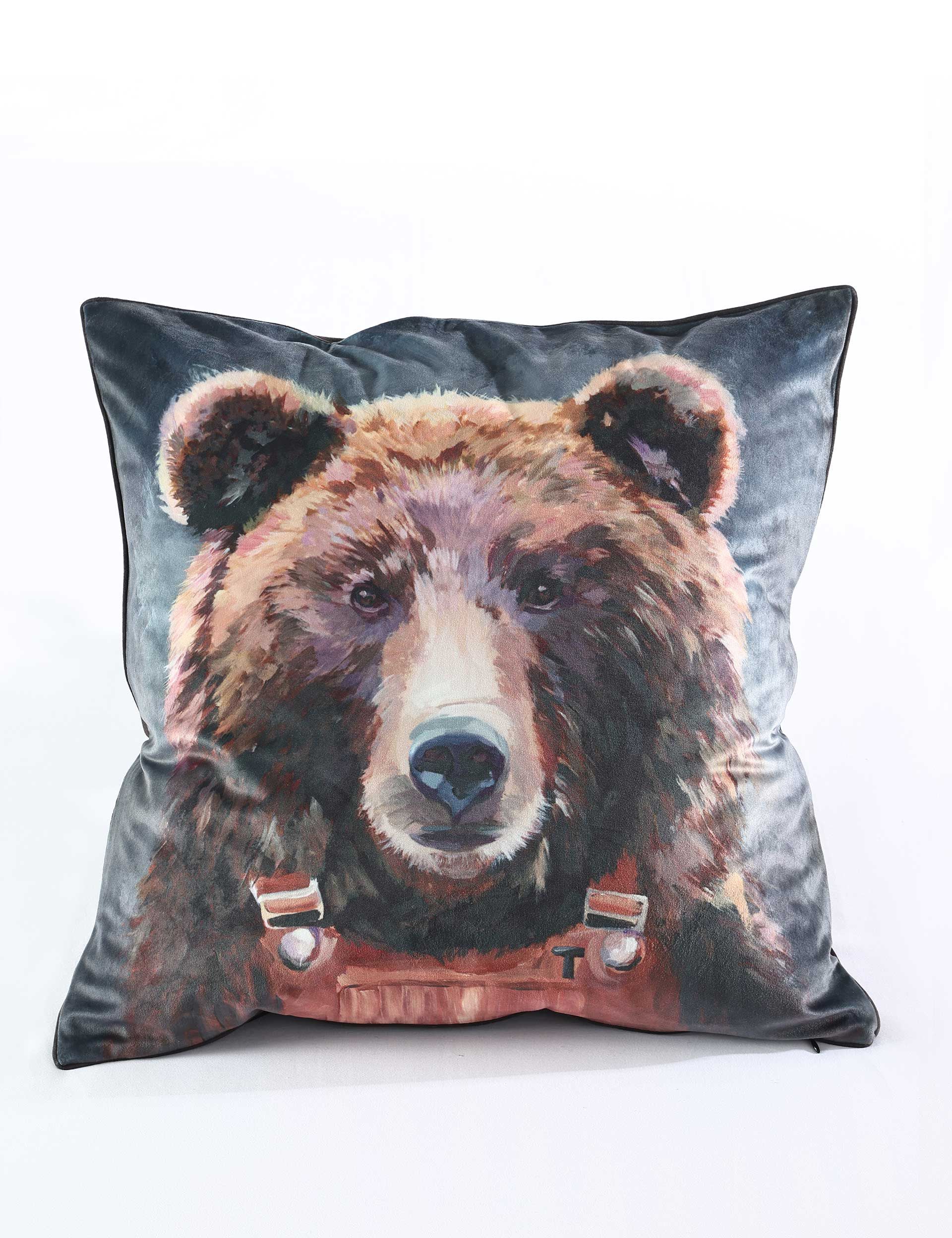 MM Linen Thread Bear cushion 50x50 cm, UK version