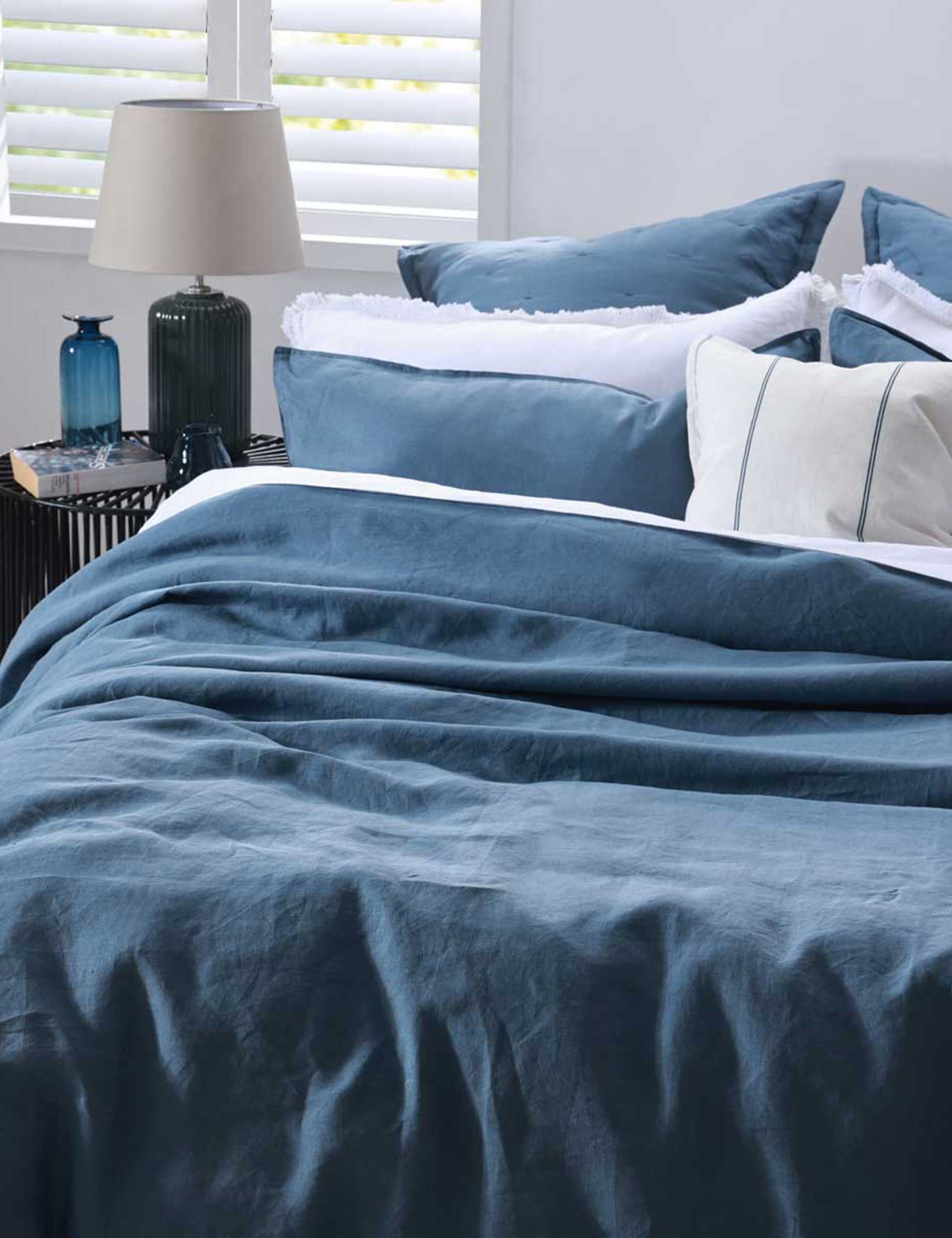 MM Linen pure linen ocean bedding set (British brand)