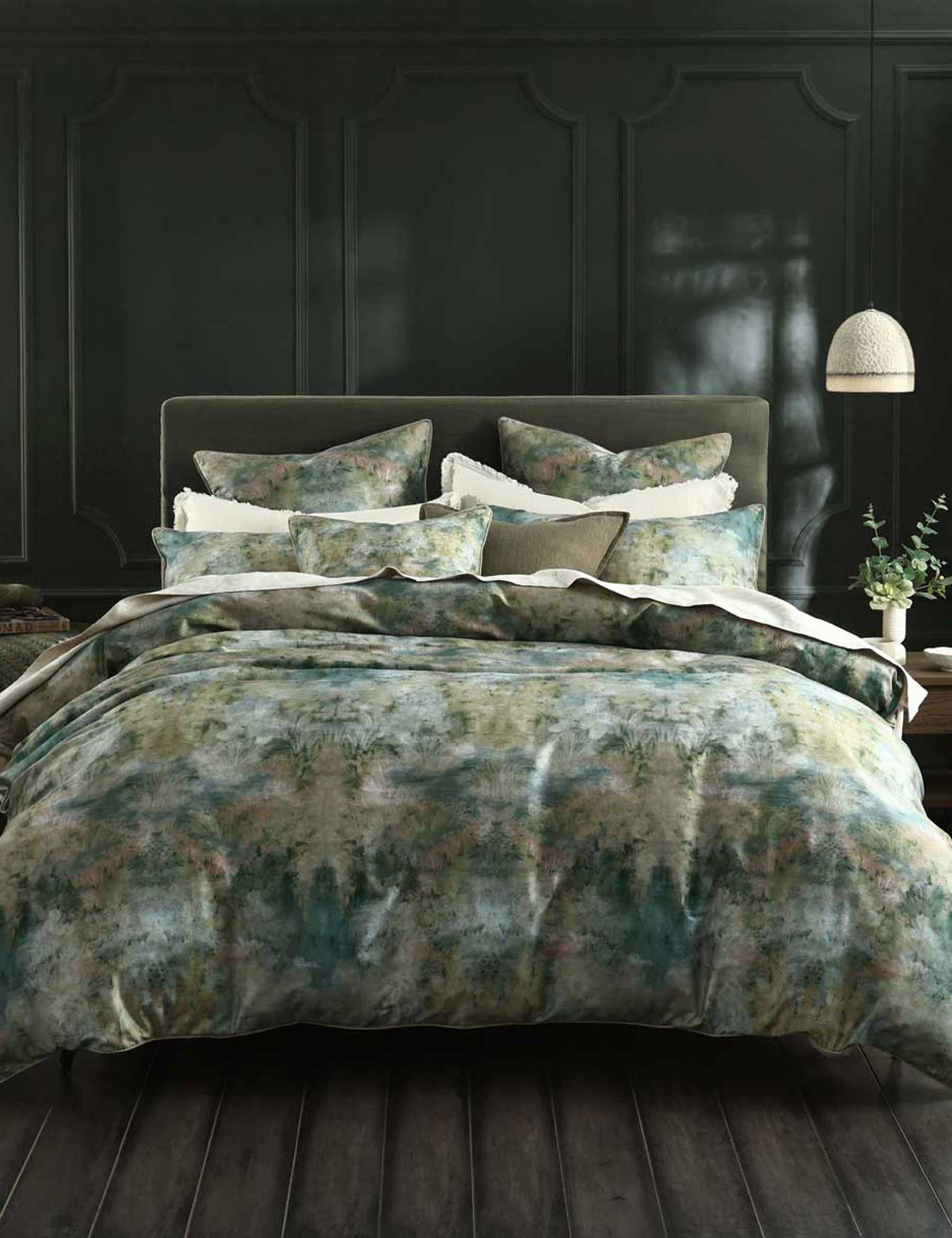 MM Linen Reverie bedding set with watercolour print (British brand)