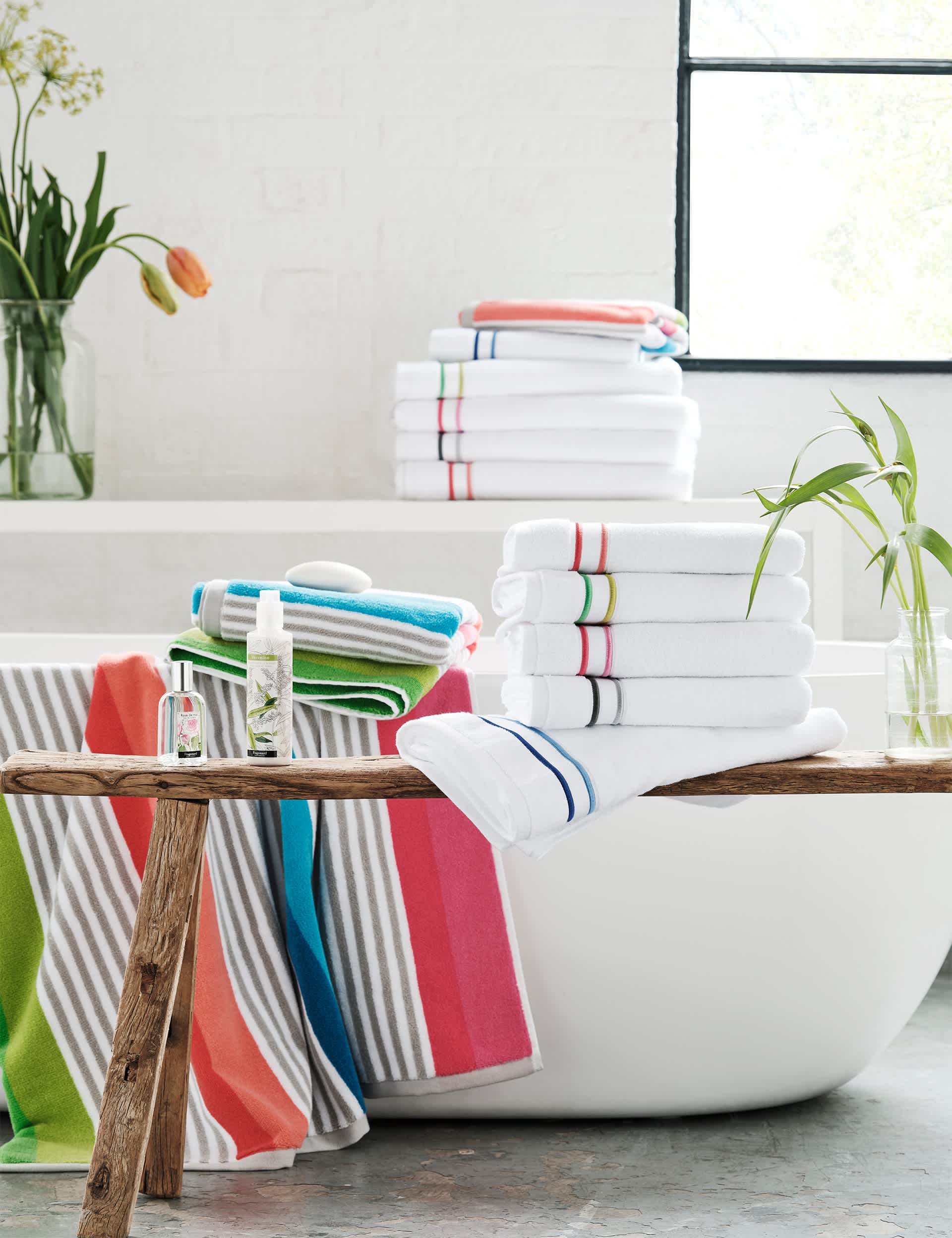 Designers Guild pure cotton embroidered towel, imported from the UK