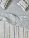 Piglet in Bed pure linen farmhouse stripe fitted sheet, fits deep mattresses (British brand)