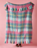 Bluebellgray Highland check wool blend throw 130x170cm (British brand)