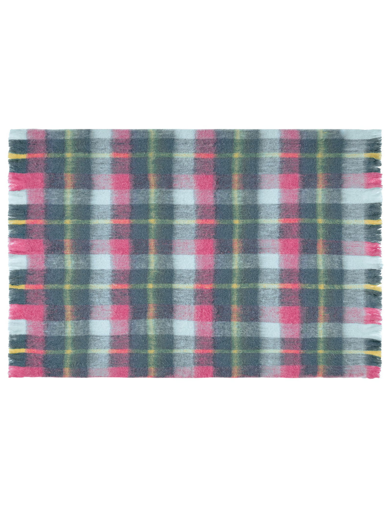 Bluebellgray Wool Blend Highland Check Throw