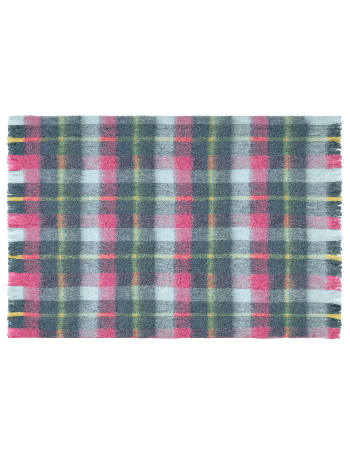 Bluebellgray Wool Blend Highland Check Throw